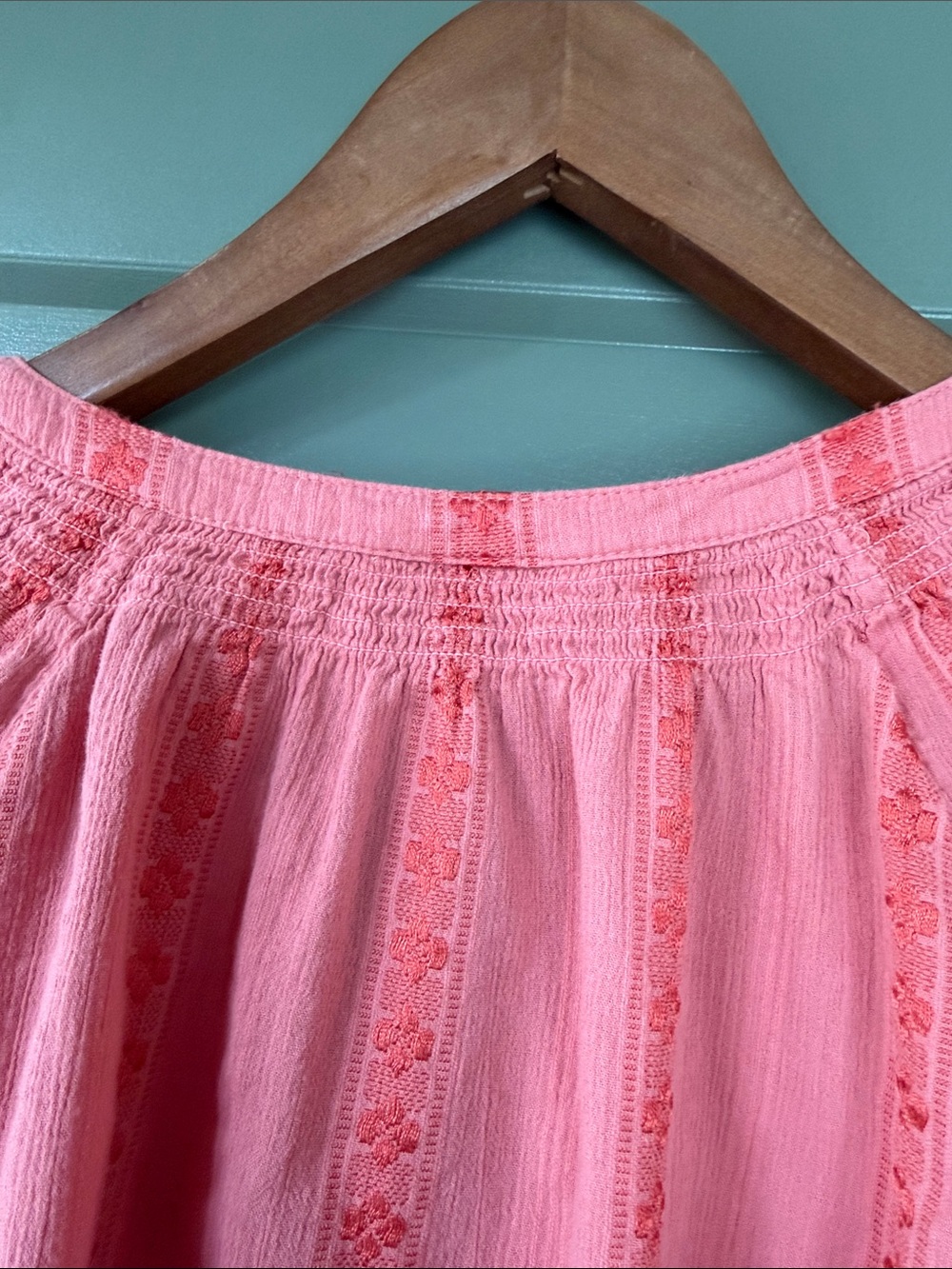 Style & Co. Coral Embroidered Peasant Top - Picture 8 of 11